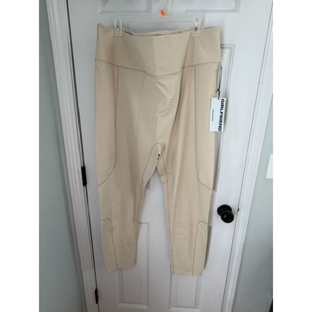 NWT Girlfriend Collective High Rise Compressive Leggings Tan Size 6X